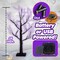 Tabletop Halloween Black Tree with Timer for Lighted Halloween Decorations Indoor Home Mantel Holiday Party Light up Halloween Decor (Purple 2 PK)